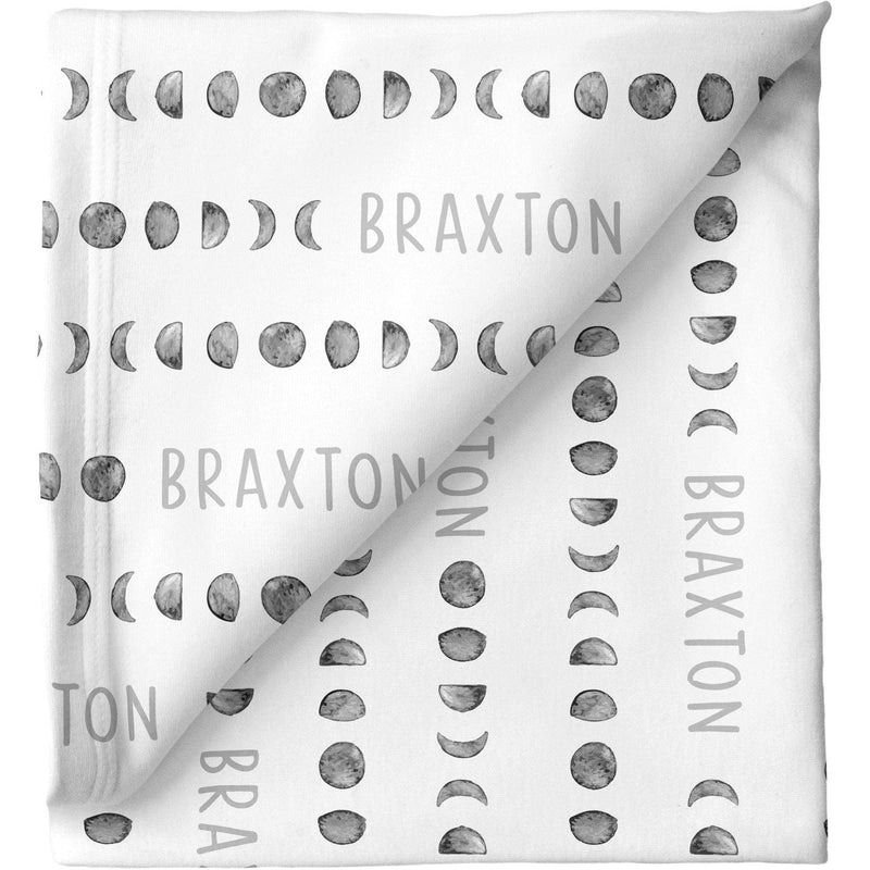 Sugar + Maple Personalized Stretchy Blanket | Moon Phases