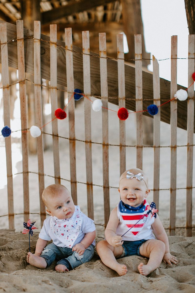 Copper Pearl Baby Bandana Bibs | Patriot