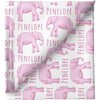 Sugar + Maple Personalized Stretchy Blanket | Elephant