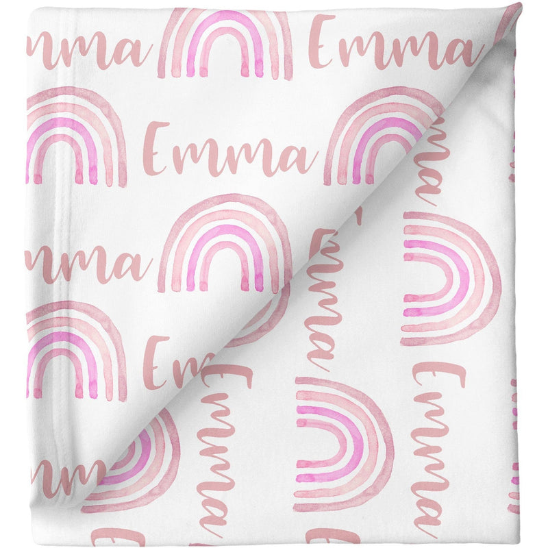 Sugar + Maple Personalized Stretchy Blanket | Rainbow