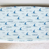 Sugar + Maple Personalized Changing Pad Cover | Shark Fin